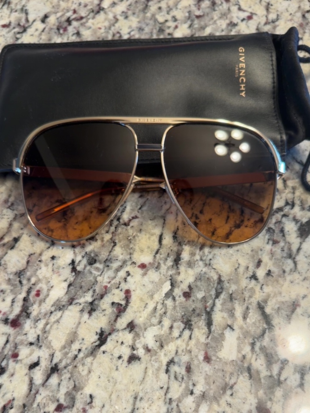 Givenchy G Ride Yellow Pilot Sunglasses, 62mm 100% AUTHENTIC